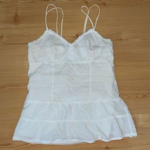 White cotton tank top